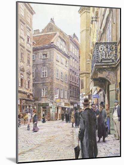 Austria, Vienna, Jewish Quarter in Vienna, 1906-Franz Richard Unterberger-Mounted Giclee Print