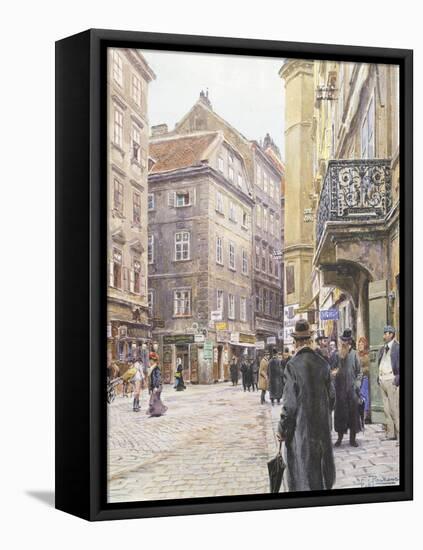 Austria, Vienna, Jewish Quarter in Vienna, 1906-Franz Richard Unterberger-Framed Premier Image Canvas