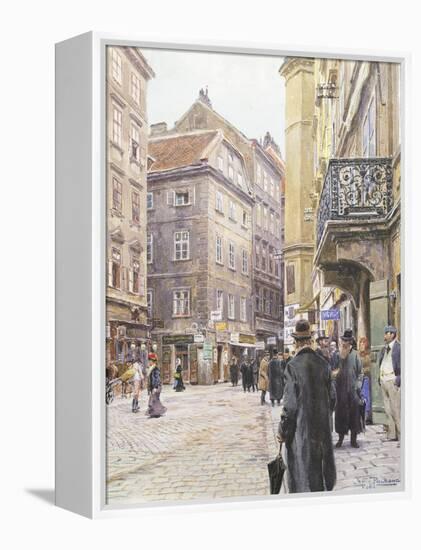 Austria, Vienna, Jewish Quarter in Vienna, 1906-Franz Richard Unterberger-Framed Premier Image Canvas