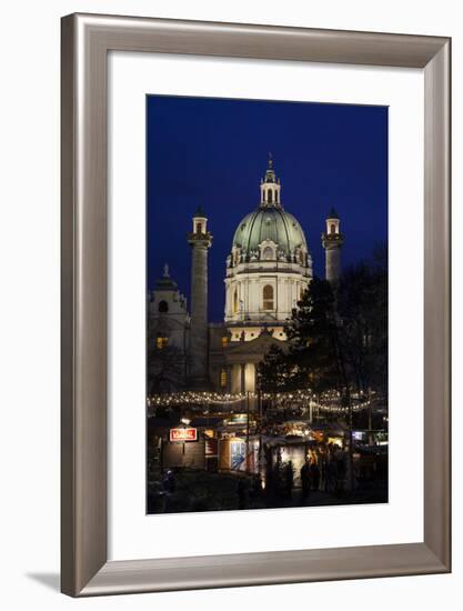 Austria, Vienna, Karlsplatz, Christmas Market, Karlskirche-Gerhard Wild-Framed Photographic Print