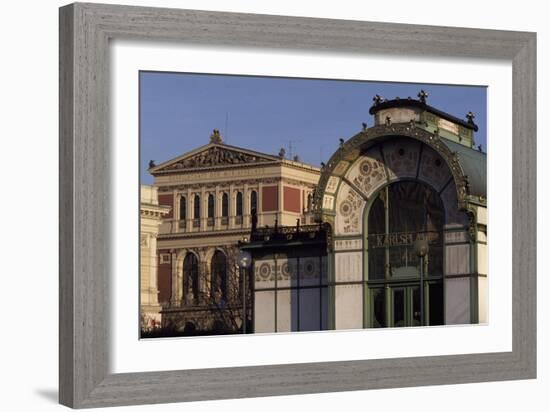 Austria, Vienna, Karlsplatz Underground Station, Designed Between 1894 and 1899-Otto Wagner-Framed Giclee Print