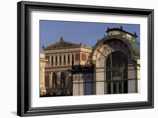 Austria, Vienna, Karlsplatz Underground Station, Designed Between 1894 and 1899-Otto Wagner-Framed Giclee Print