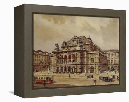 Austria, Vienna, Opera House-null-Framed Premier Image Canvas