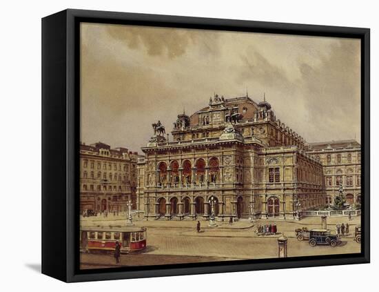 Austria, Vienna, Opera House-null-Framed Premier Image Canvas