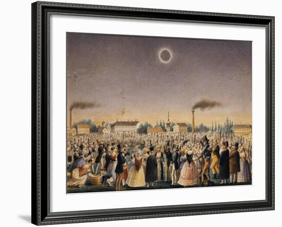 Austria, Vienna, Painting of Total Eclipse of Sun of July 8, 1842-null-Framed Giclee Print