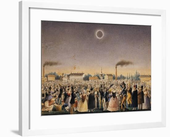 Austria, Vienna, Painting of Total Eclipse of Sun of July 8, 1842-null-Framed Giclee Print