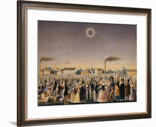 Austria, Vienna, Painting of Total Eclipse of Sun of July 8, 1842-null-Framed Giclee Print