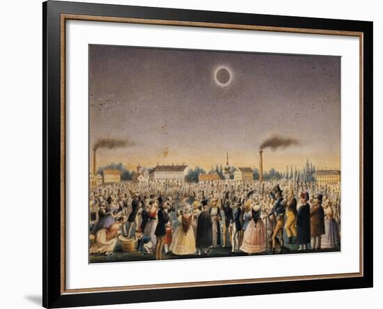 Austria, Vienna, Painting of Total Eclipse of Sun of July 8, 1842-null-Framed Giclee Print