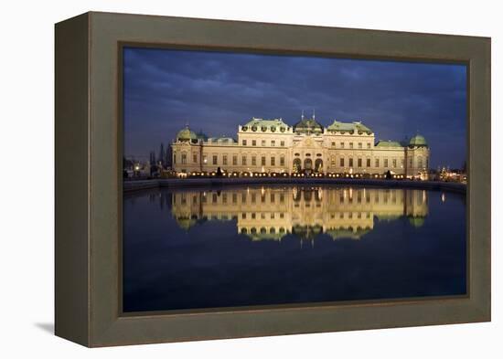 Austria, Vienna, Palace Belvedere, Outside-Facade, Panorama, Evening-Mood-Rainer Mirau-Framed Premier Image Canvas