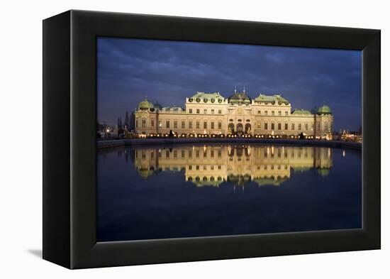 Austria, Vienna, Palace Belvedere, Outside-Facade, Panorama, Evening-Mood-Rainer Mirau-Framed Premier Image Canvas