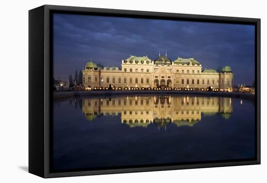 Austria, Vienna, Palace Belvedere, Outside-Facade, Panorama, Evening-Mood-Rainer Mirau-Framed Premier Image Canvas