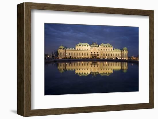 Austria, Vienna, Palace Belvedere, Outside-Facade, Panorama, Evening-Mood-Rainer Mirau-Framed Photographic Print