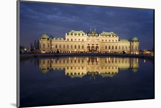 Austria, Vienna, Palace Belvedere, Outside-Facade, Panorama, Evening-Mood-Rainer Mirau-Mounted Photographic Print