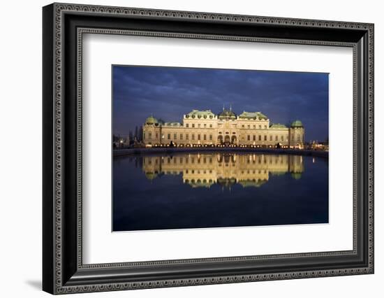 Austria, Vienna, Palace Belvedere, Outside-Facade, Panorama, Evening-Mood-Rainer Mirau-Framed Photographic Print