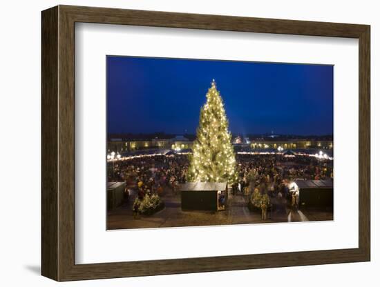 Austria, Vienna, Palace Schšnbrunn, Christmas Market, Christmas-Tree, Evening-Mood, Panorama-Rainer Mirau-Framed Photographic Print