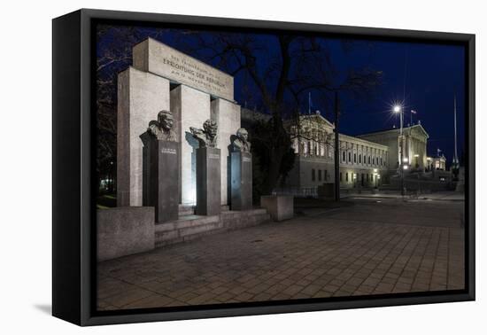 Austria, Vienna, Parliament, Monument of the Republic-Gerhard Wild-Framed Premier Image Canvas