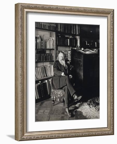 Austria, Vienna, Portrait of German Composer, Pianist and Conductor, Johannes Brahms in Home-null-Framed Giclee Print