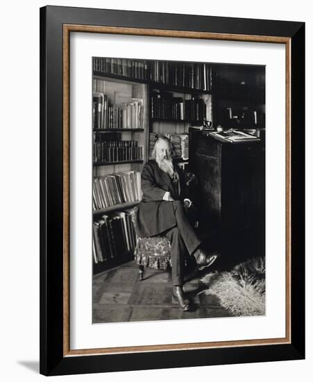 Austria, Vienna, Portrait of German Composer, Pianist and Conductor, Johannes Brahms in Home-null-Framed Giclee Print