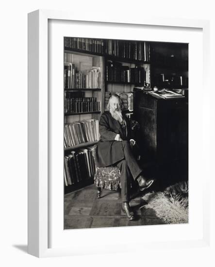 Austria, Vienna, Portrait of German Composer, Pianist and Conductor, Johannes Brahms in Home-null-Framed Giclee Print