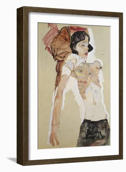 Austria, Vienna, Seminude Female Figure-null-Framed Giclee Print