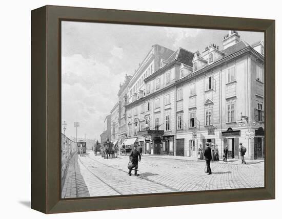 Austria, Vienna, Theatre on Wien River-null-Framed Premier Image Canvas