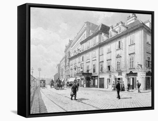 Austria, Vienna, Theatre on Wien River-null-Framed Premier Image Canvas