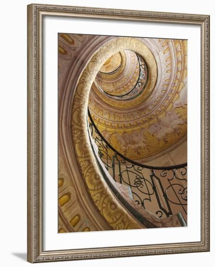 Austria, Wachau, Melk, the Abbey, Stairway in the Abbey-Steve Vidler-Framed Photographic Print