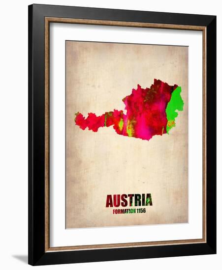 Austria Watercolor Poster-NaxArt-Framed Art Print
