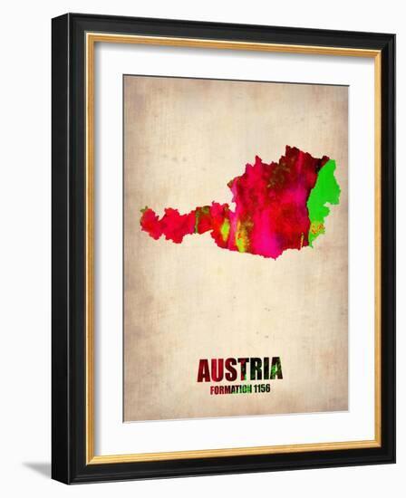 Austria Watercolor Poster-NaxArt-Framed Art Print