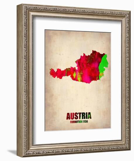 Austria Watercolor Poster-NaxArt-Framed Art Print