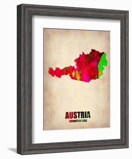 Austria Watercolor Poster-NaxArt-Framed Art Print