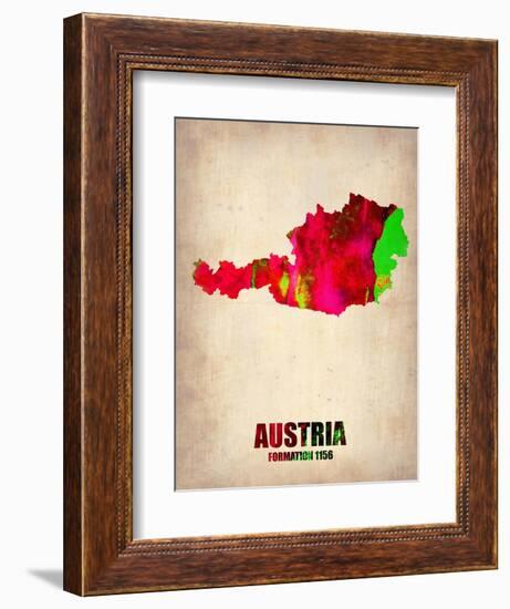 Austria Watercolor Poster-NaxArt-Framed Art Print