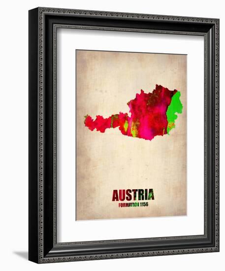 Austria Watercolor Poster-NaxArt-Framed Art Print