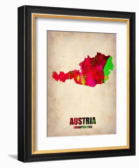 Austria Watercolor Poster-NaxArt-Framed Art Print