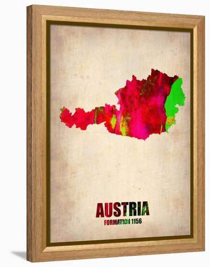 Austria Watercolor Poster-NaxArt-Framed Stretched Canvas