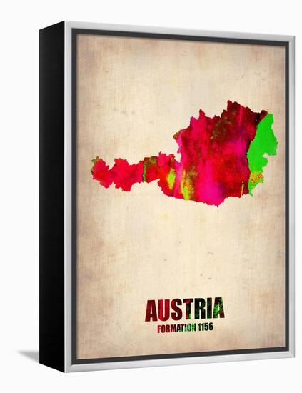 Austria Watercolor Poster-NaxArt-Framed Stretched Canvas