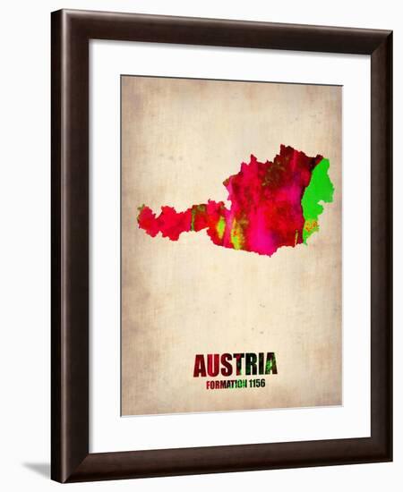 Austria Watercolor Poster-NaxArt-Framed Art Print