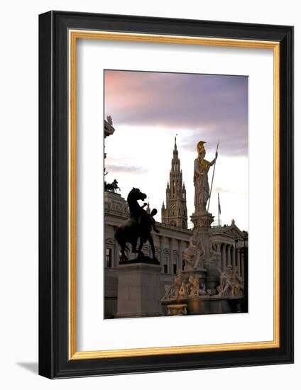 Austrian Parliament Building and Vienna City Hall, Vienna, Austria, Europe-Neil Farrin-Framed Photographic Print