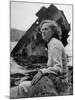 Author Daphine du Maurier Sitting by a Wrecked Ship-Hans Wild-Mounted Premium Photographic Print