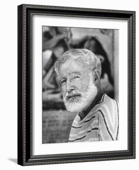 Author Ernest Hemingway Covering Bullfight Rivalry of Spanish Matadors Ordonez and Dominguin-Loomis Dean-Framed Premium Photographic Print