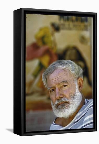 Author Ernest Hemingway Near Malaga, Spain Where He Wrote "The Dangerous Summer"-Loomis Dean-Framed Premier Image Canvas