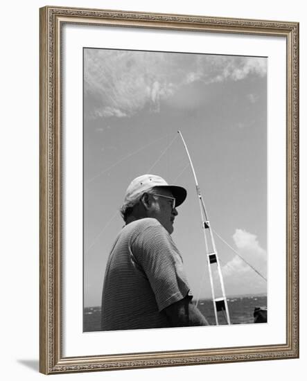 Author Ernest Hemingway Participating in a Cuban Fishing Tournament-Alfred Eisenstaedt-Framed Premium Photographic Print