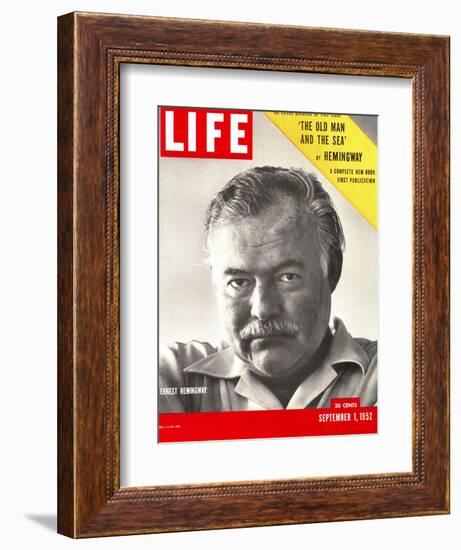 Author Ernest Hemingway Taken, September 1, 1952-Alfred Eisenstaedt-Framed Photographic Print