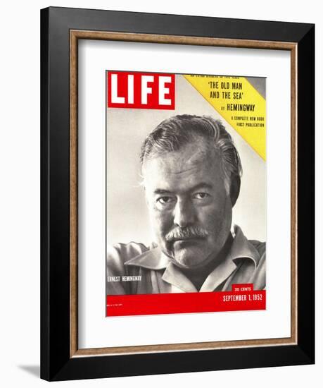 Author Ernest Hemingway Taken, September 1, 1952-Alfred Eisenstaedt-Framed Photographic Print