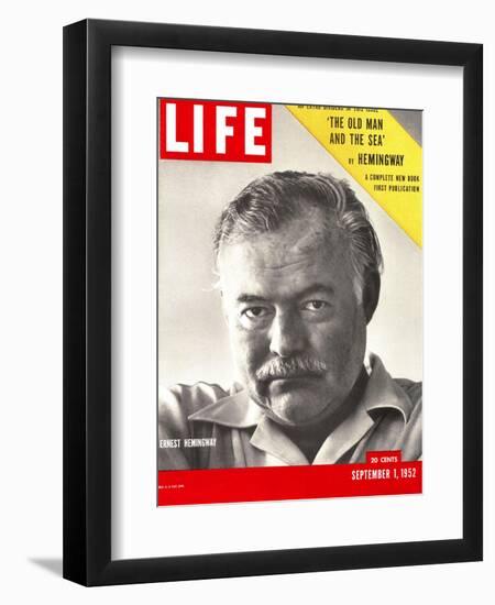 Author Ernest Hemingway Taken, September 1, 1952-Alfred Eisenstaedt-Framed Photographic Print