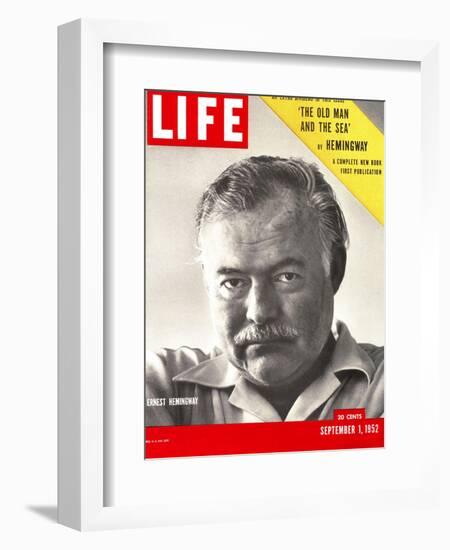 Author Ernest Hemingway Taken, September 1, 1952-Alfred Eisenstaedt-Framed Photographic Print