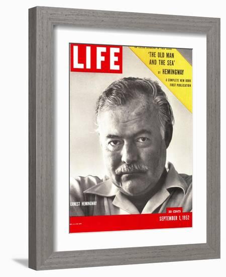 Author Ernest Hemingway Taken, September 1, 1952-Alfred Eisenstaedt-Framed Photographic Print