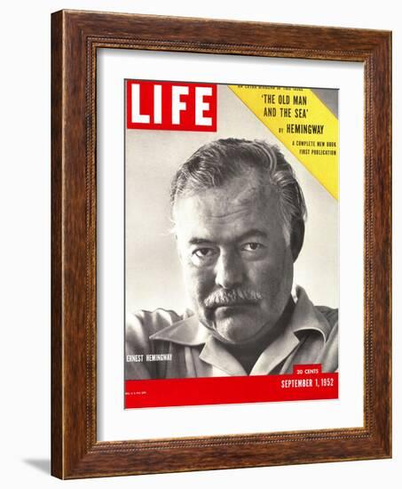 Author Ernest Hemingway Taken, September 1, 1952-Alfred Eisenstaedt-Framed Photographic Print