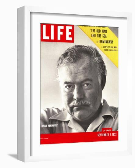 Author Ernest Hemingway Taken, September 1, 1952-Alfred Eisenstaedt-Framed Photographic Print