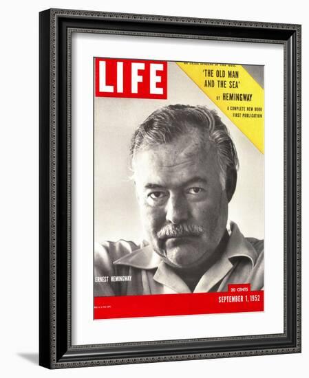 Author Ernest Hemingway Taken, September 1, 1952-Alfred Eisenstaedt-Framed Photographic Print